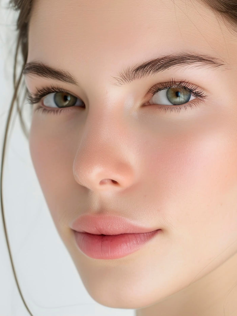 Close-up of bright, clear skin